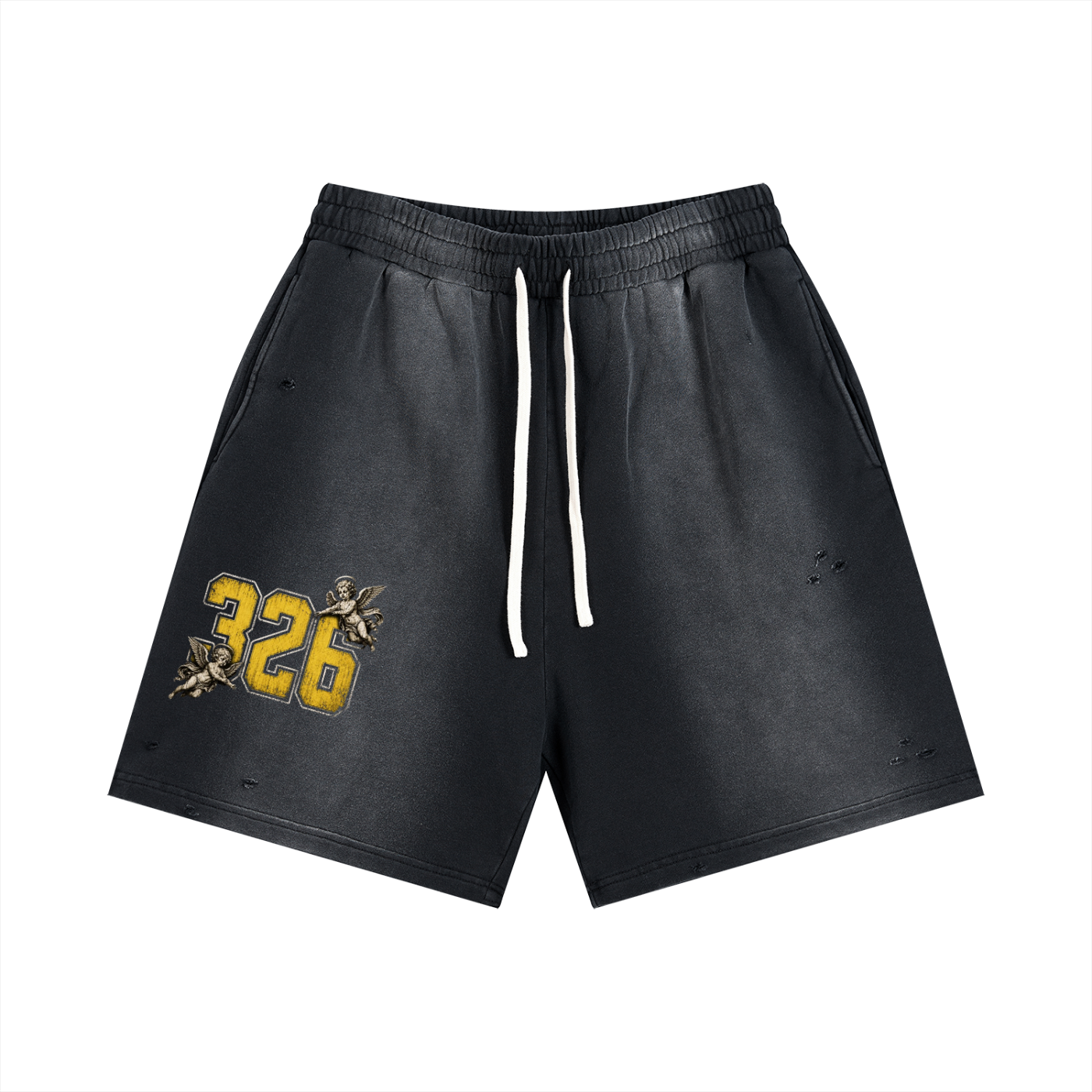 'Bumble 326' Sun Fade Distressed Shorts