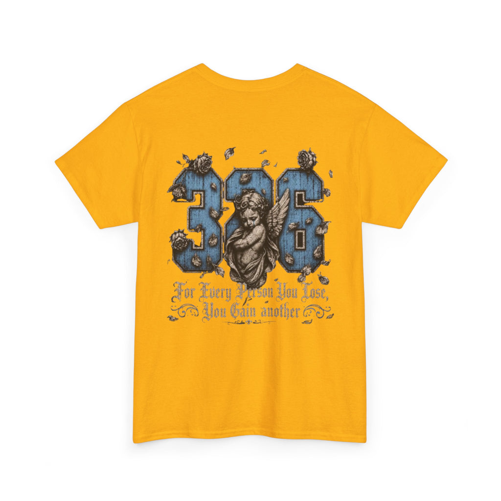 'Sky 326' Angel Graphic Tee with Quote ('For Every Person You Lose...')