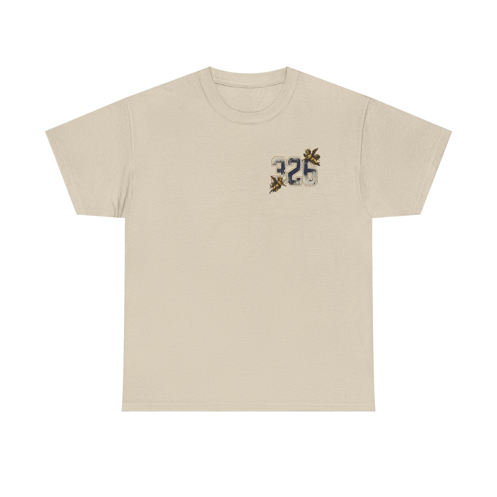 'Golden State 326' Angel Graphic Tee with Vintage Cherub & Script
