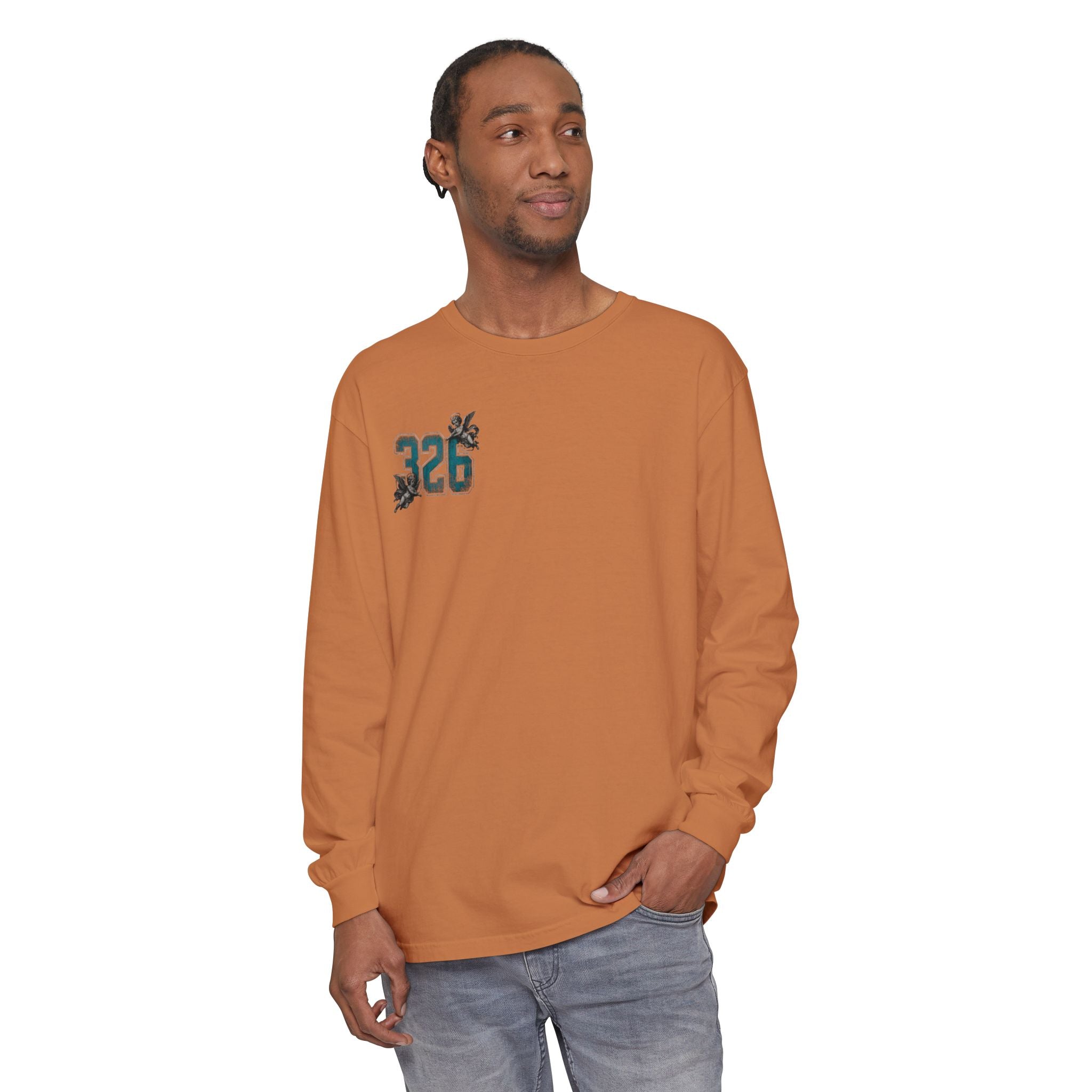 'Blue ivy 326' Angel Graphic Long Sleeve Tee — "The Least Regrets You Live, The Less Another Dies"