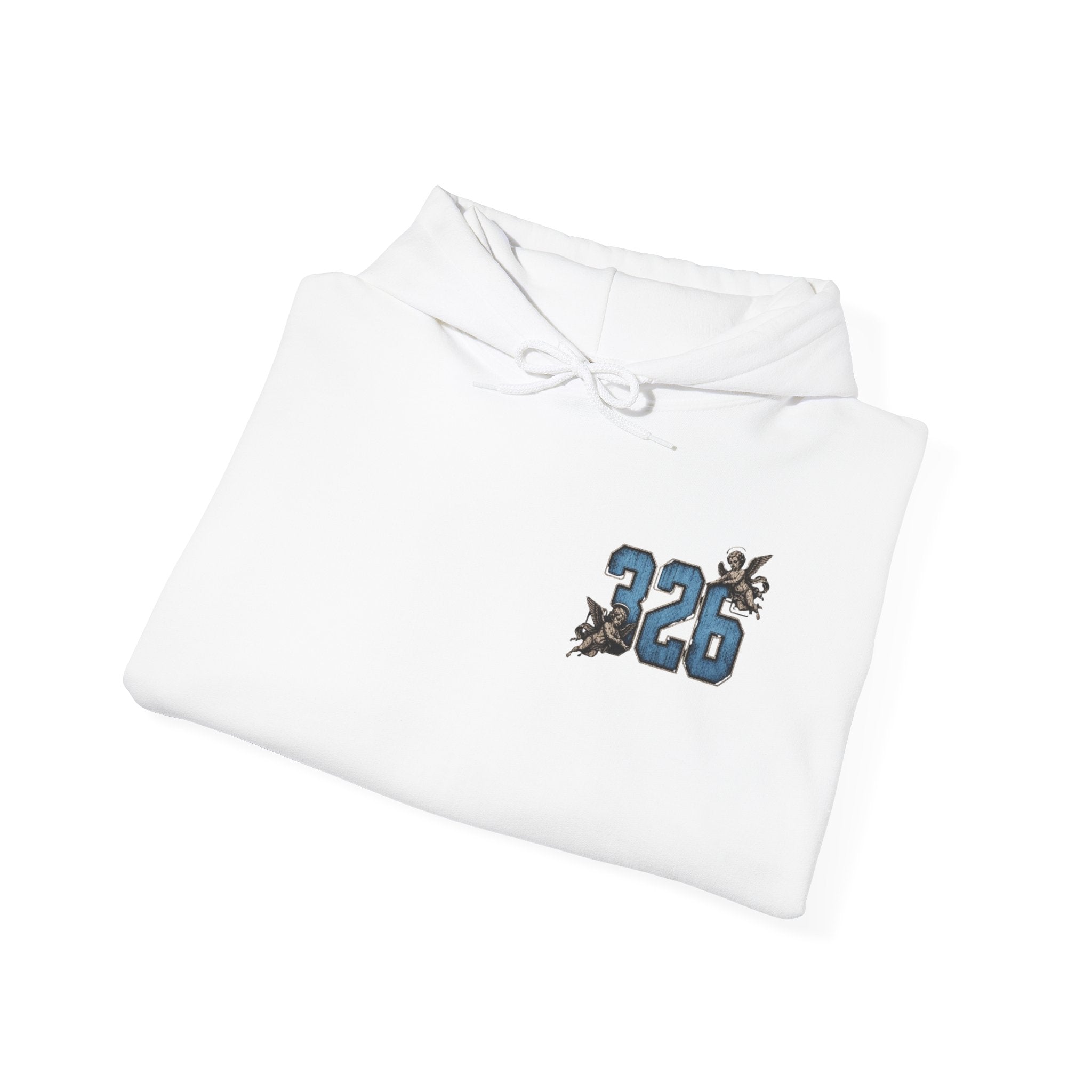 'Sky Hoodie 326' Angel Wings Floral Sleeve Graphic Hoodie