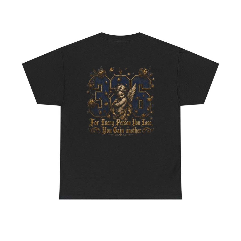 'Golden State 326' Angel Graphic Tee with Vintage Cherub & Script