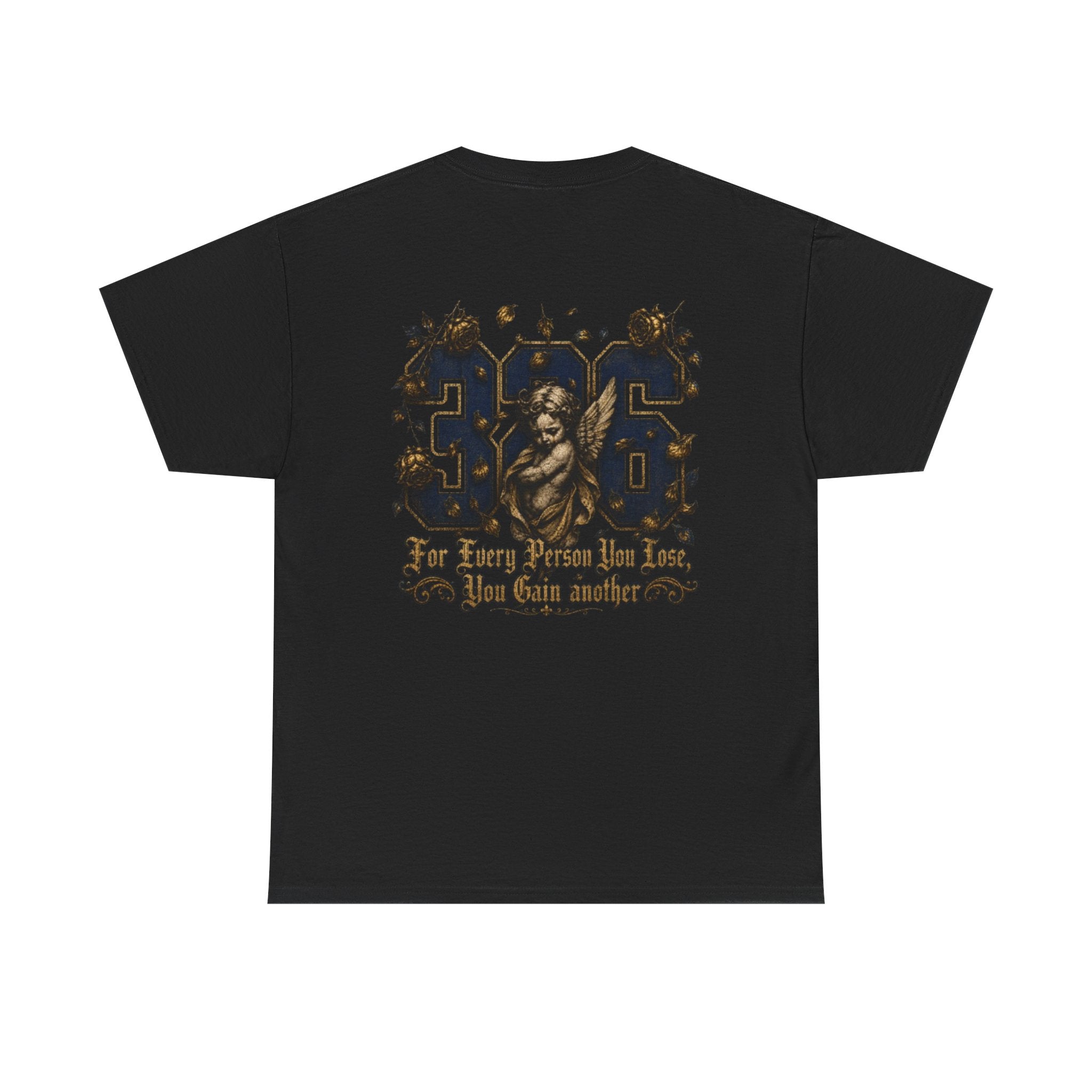 'Golden State 326' Angel Graphic Tee with Vintage Cherub & Script