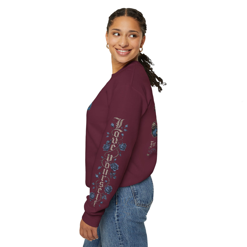 'Sky LongSleeve 326' Cherub Floral Graphic "For Every Person You Lose, You Gain Another"