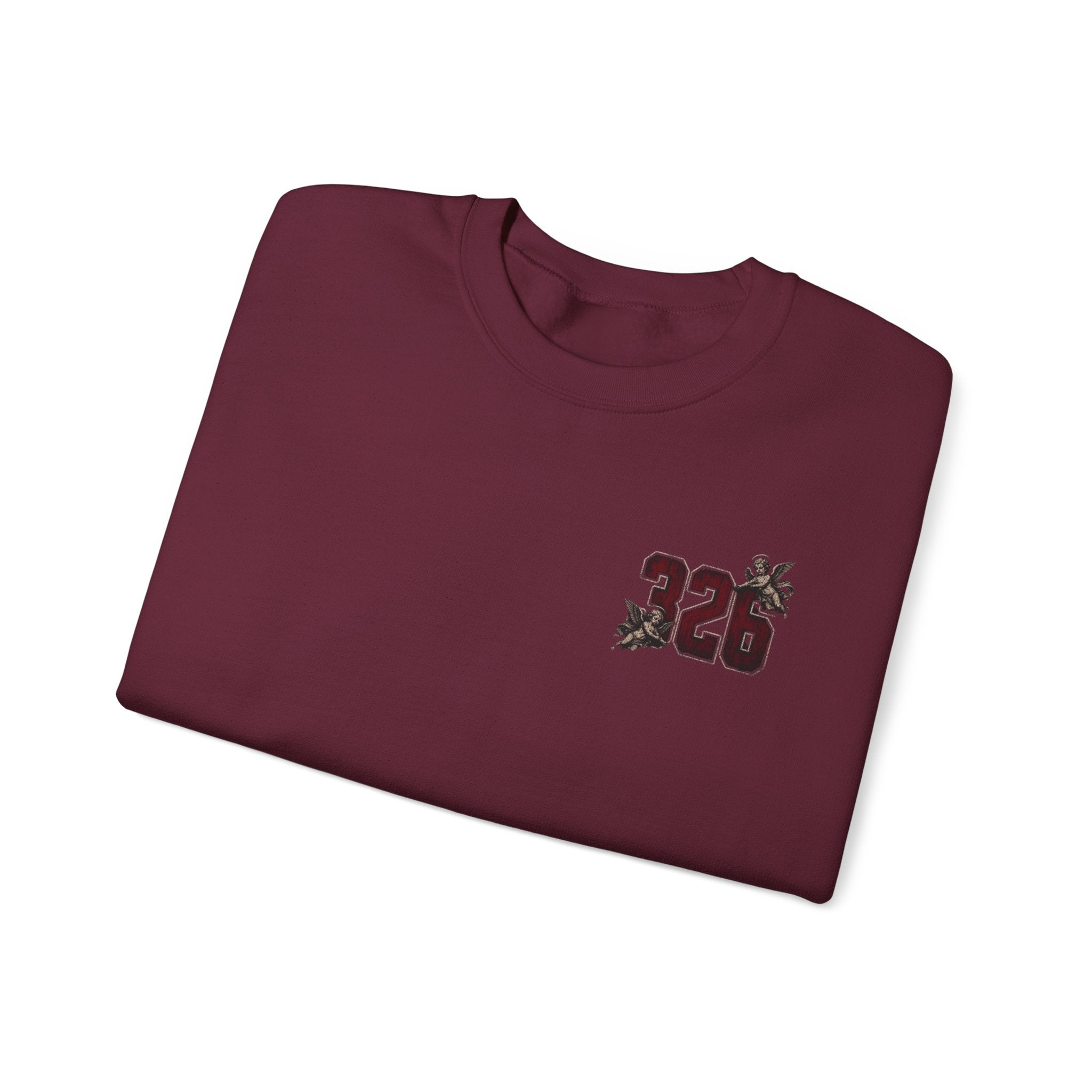 'Creamson & Bone 326' Gothic Angel Graphic with Rose Sleeves