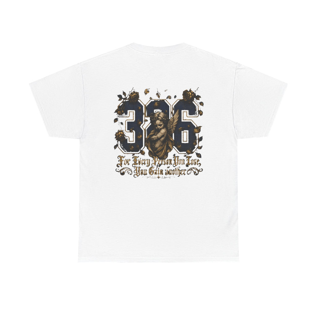 'Golden State 326' Angel Graphic Tee with Vintage Cherub & Script