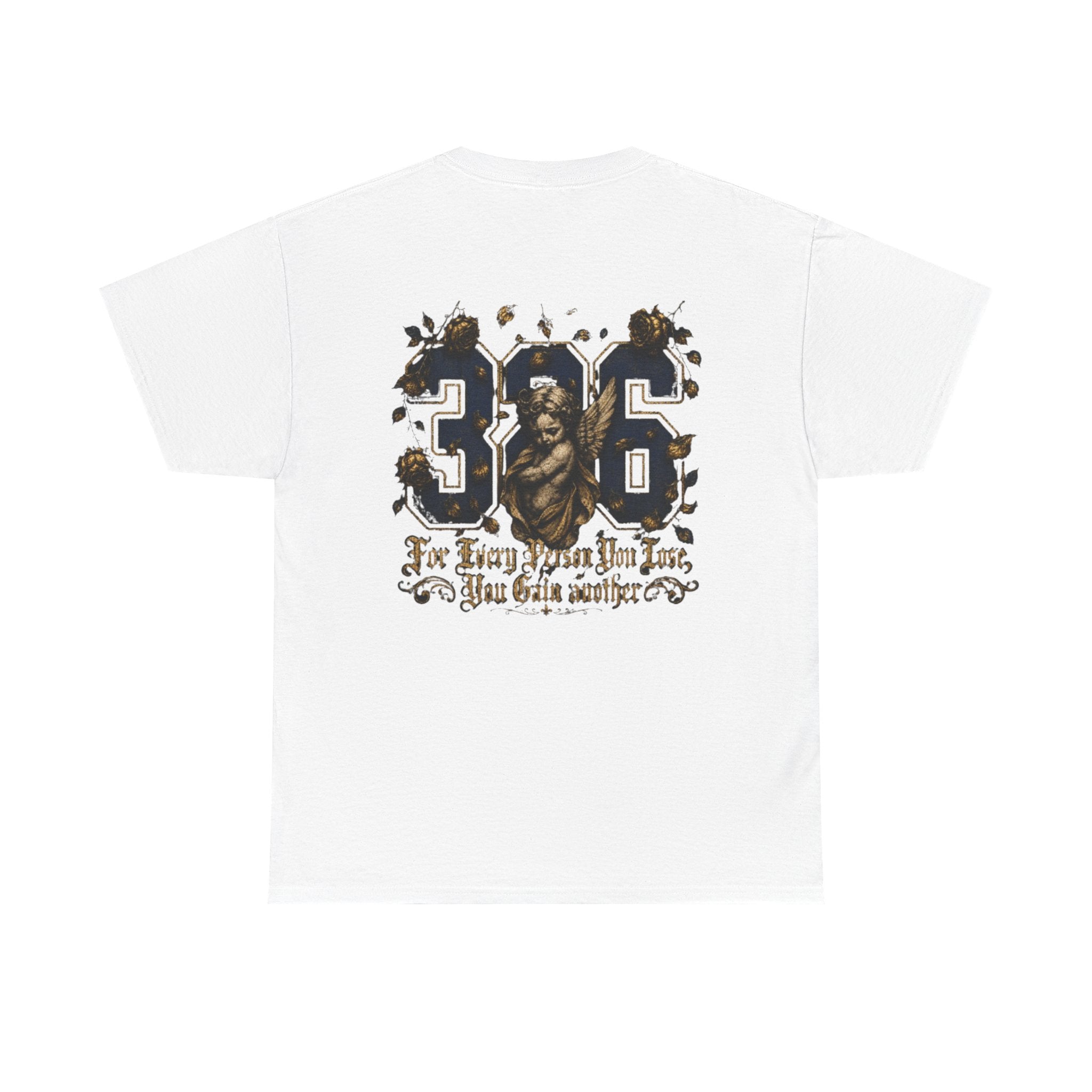 'Golden State 326' Angel Graphic Tee with Vintage Cherub & Script