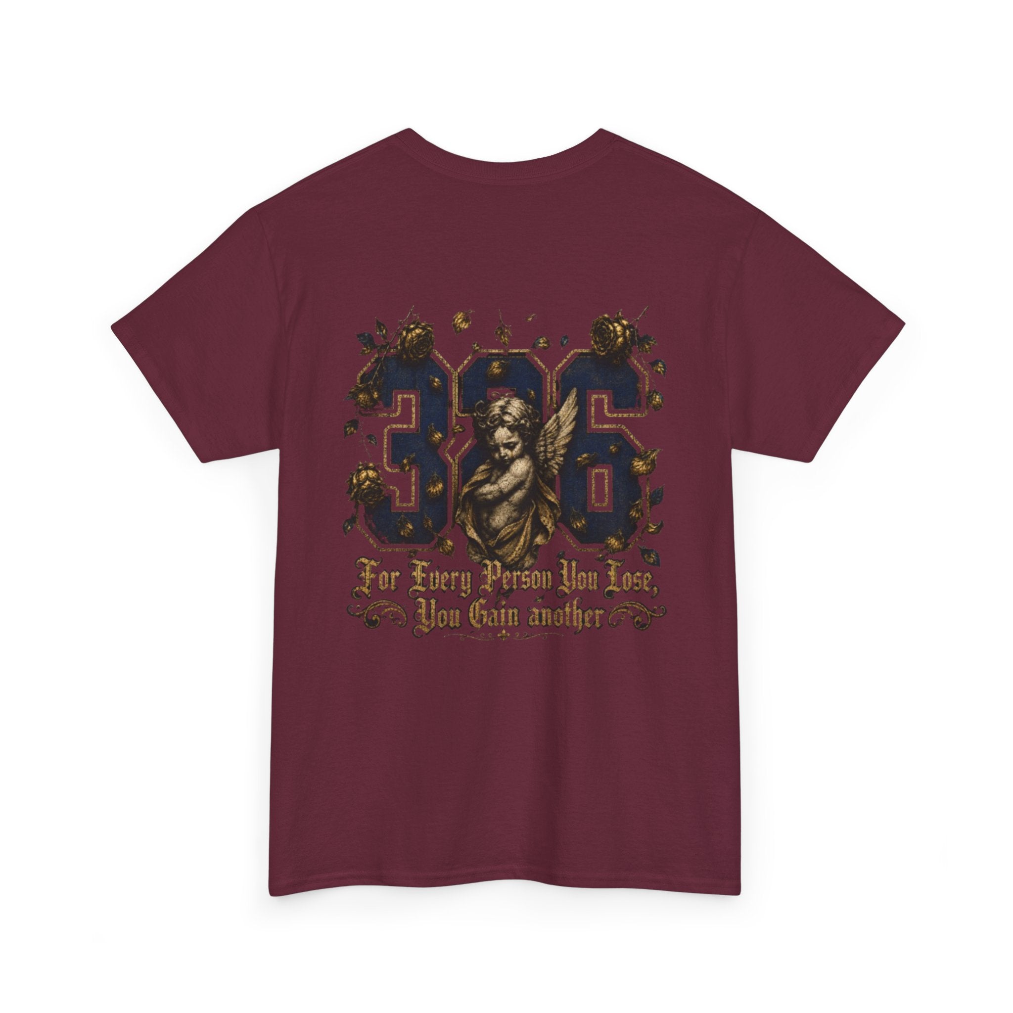 'Golden State 326' Angel Graphic Tee with Vintage Cherub & Script