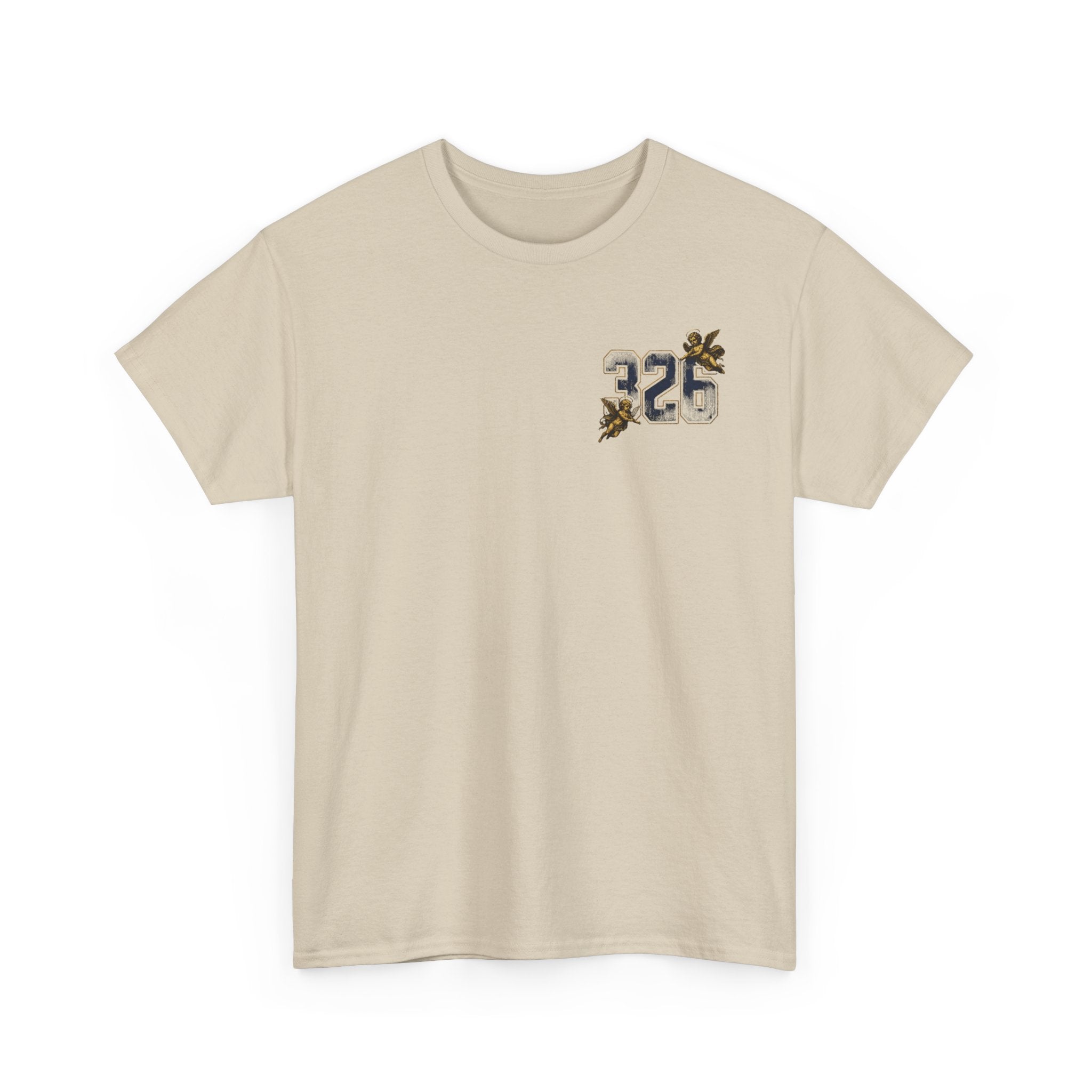 'Golden State 326' Angel Graphic Tee with Vintage Cherub & Script