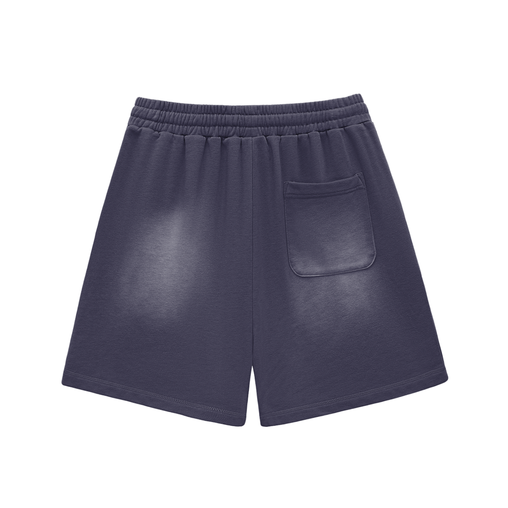 '326 ' Sun Fade Raw Edge Cotton Shorts