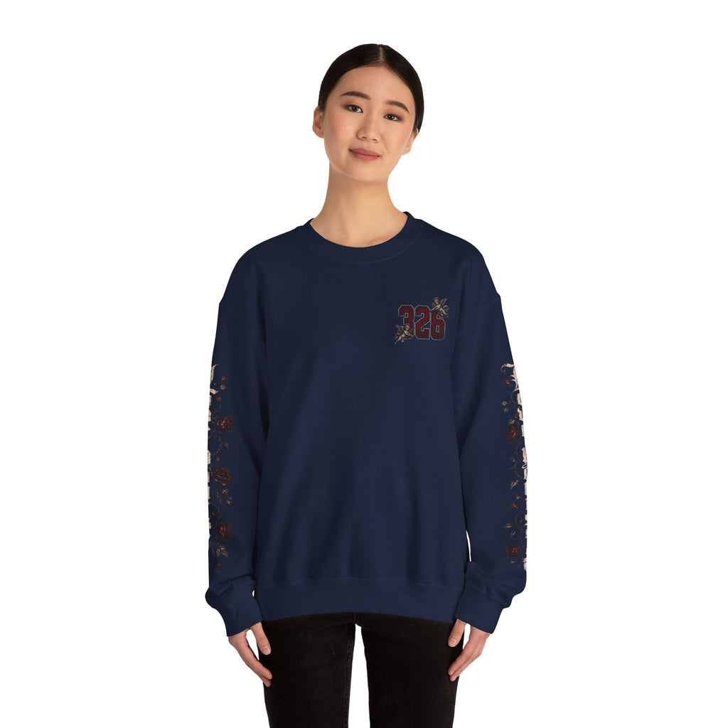 'Creamson & Bone 326' Gothic Angel Graphic with Rose Sleeves
