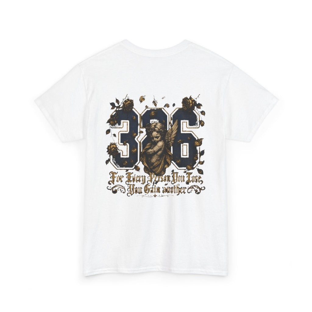 'Golden State 326' Angel Graphic Tee with Vintage Cherub & Script