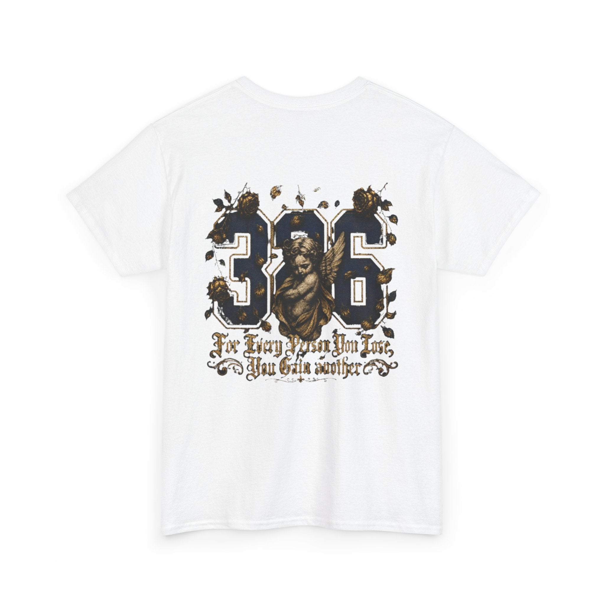 'Golden State 326' Angel Graphic Tee with Vintage Cherub & Script