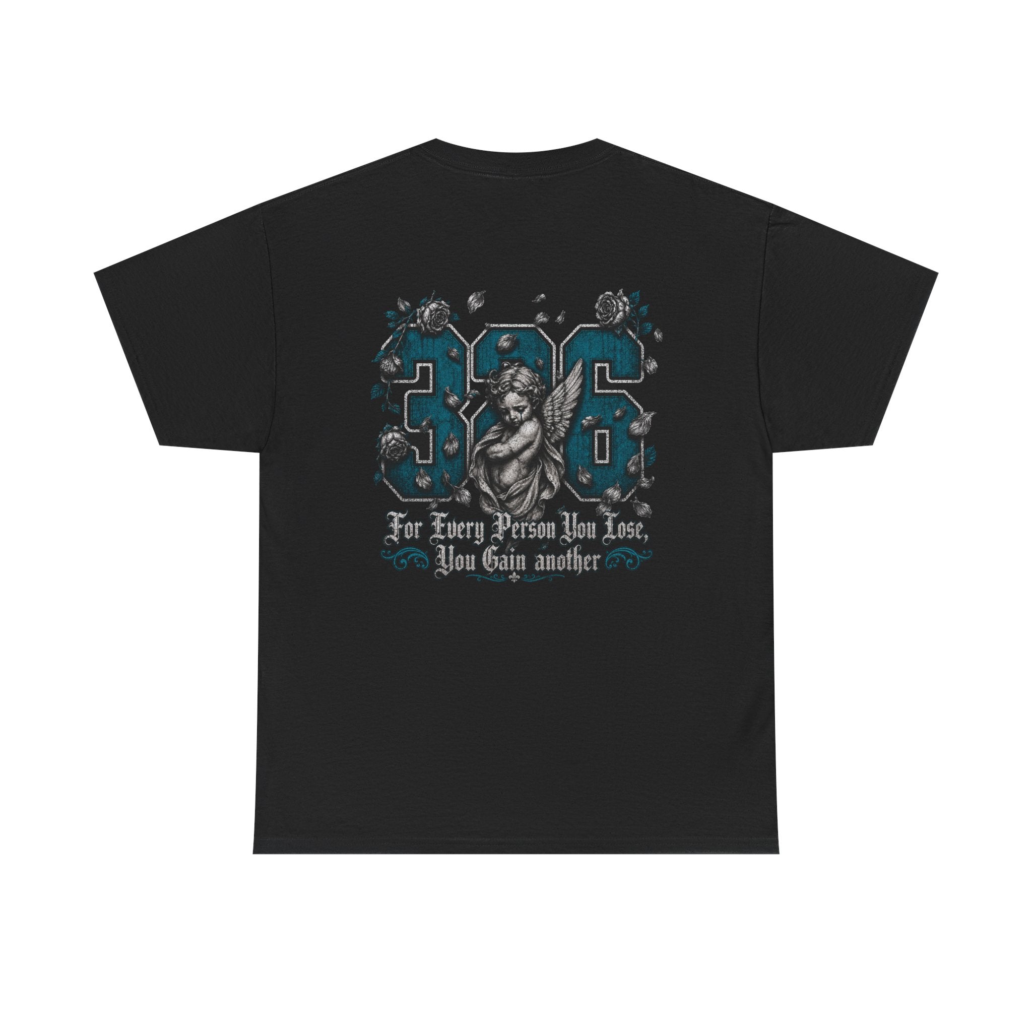 'Teal 326' Memorial Tee — Vintage Angel Tribute Graphic Shirt