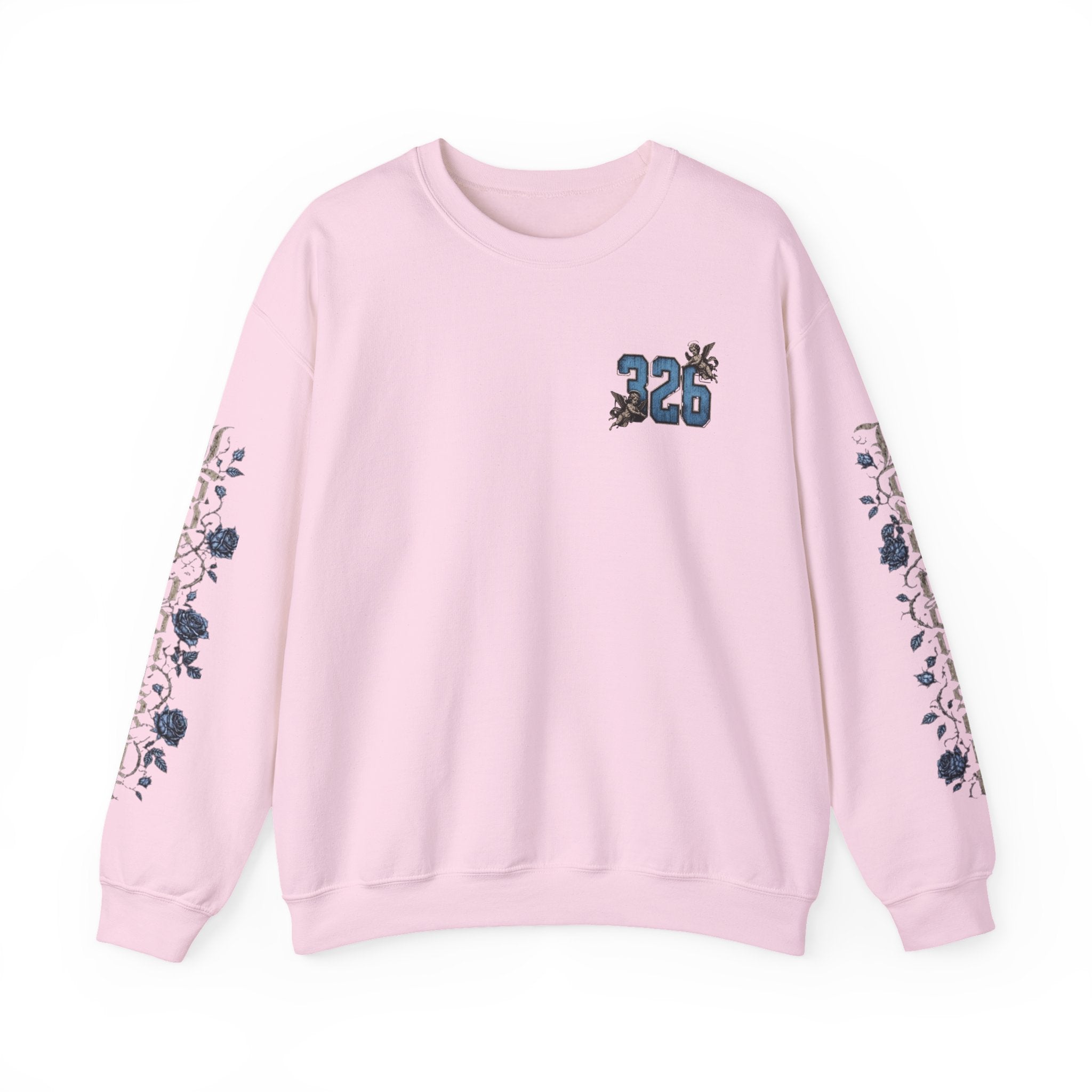 'Sky LongSleeve 326' Cherub Floral Graphic "For Every Person You Lose, You Gain Another"