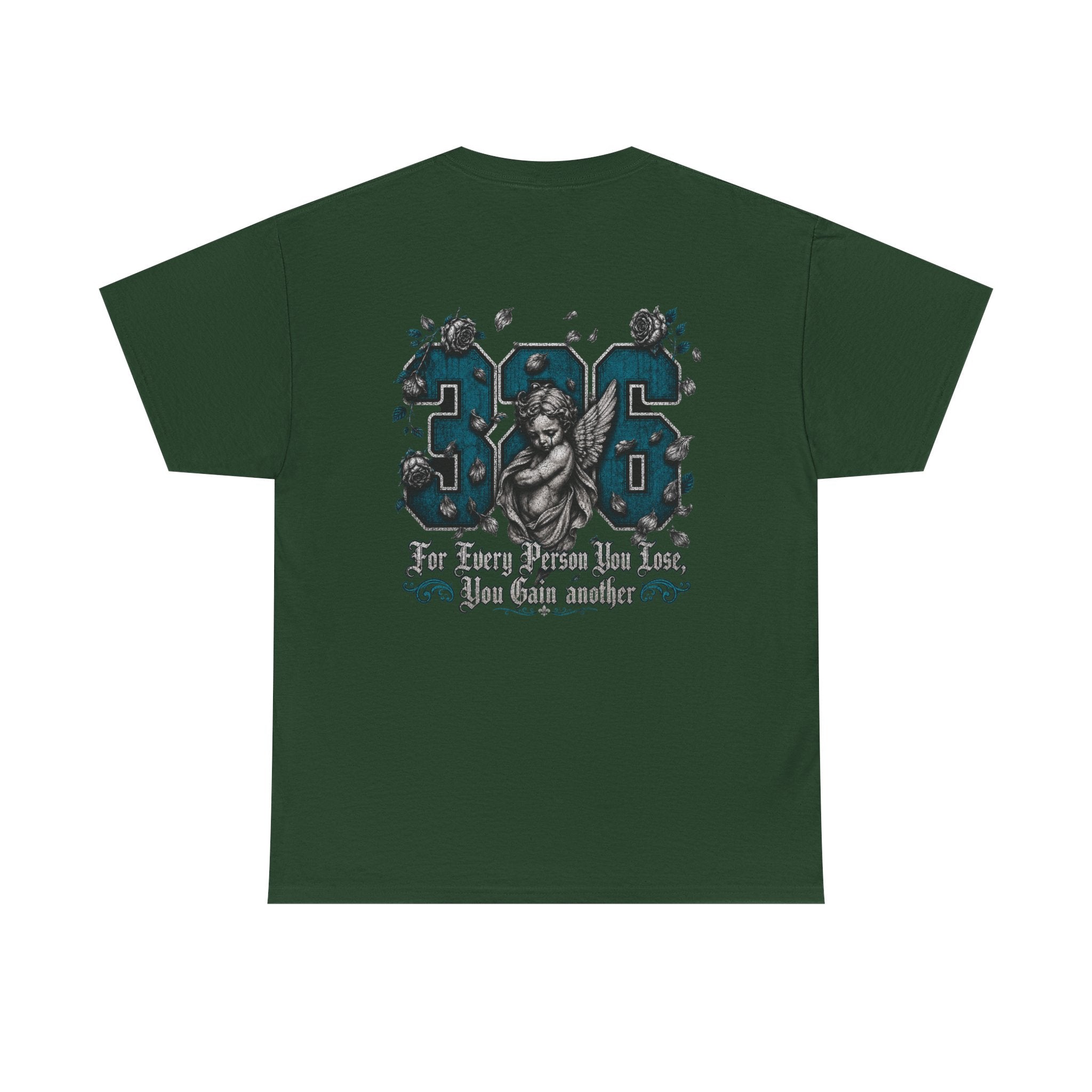 'Teal 326' Memorial Tee — Vintage Angel Tribute Graphic Shirt