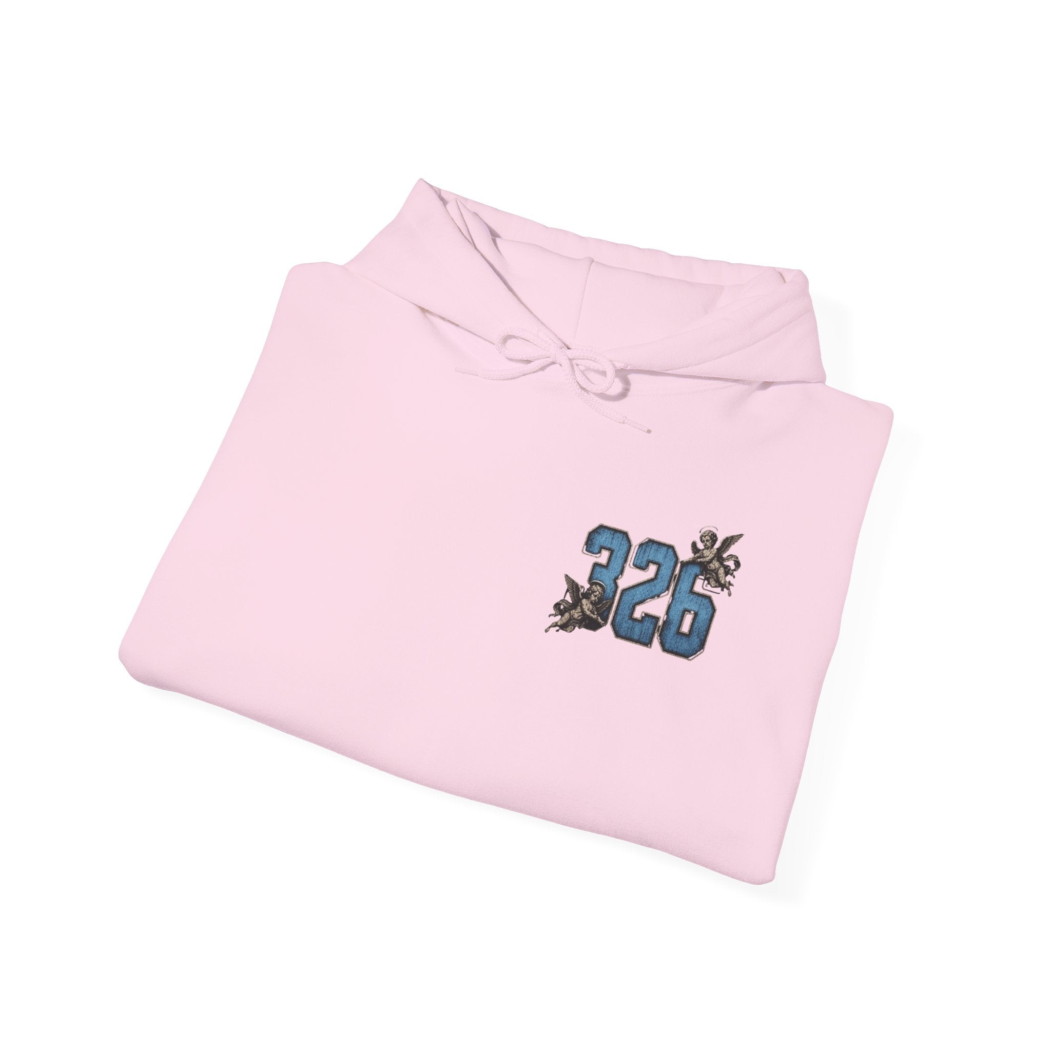 'Sky Hoodie 326' Angel Wings Floral Sleeve Graphic Hoodie