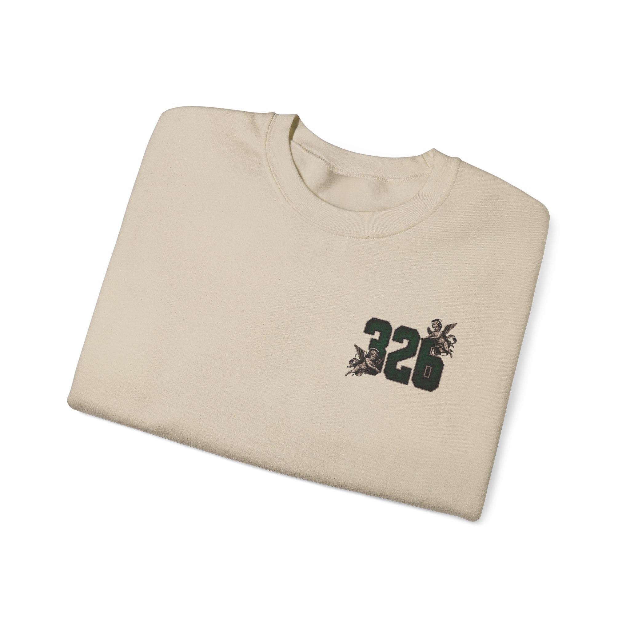 'Emberald 326' Vintage Angel Graphic with Rose Sleeve Art