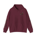'Crimson & Bone 326' Graphic Hoodie — Vintage Floral Sleeve Pullover