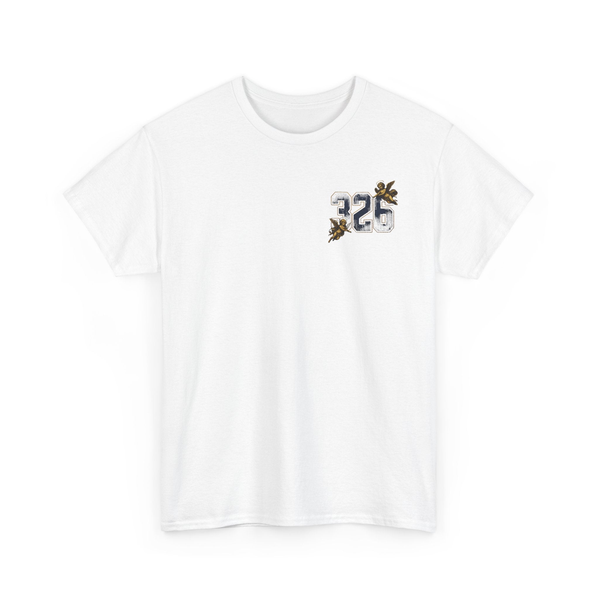'Golden State 326' Angel Graphic Tee with Vintage Cherub & Script