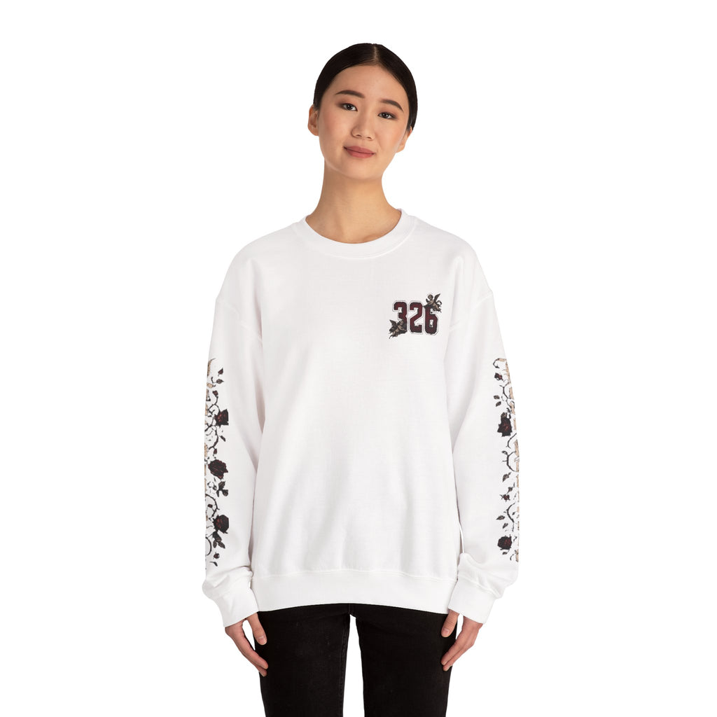 'Creamson & Bone 326' Gothic Angel Graphic with Rose Sleeves
