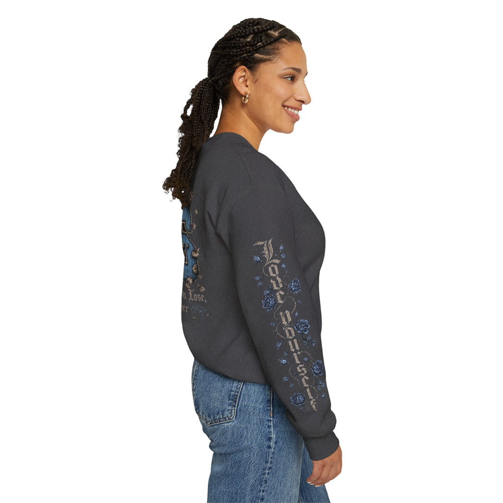 'Sky LongSleeve 326' Cherub Floral Graphic "For Every Person You Lose, You Gain Another"