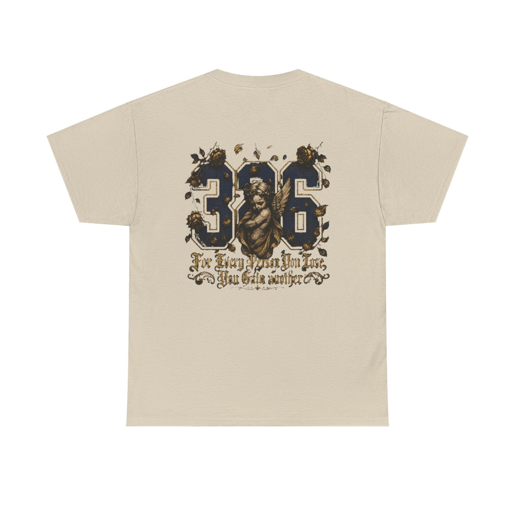 'Golden State 326' Angel Graphic Tee with Vintage Cherub & Script