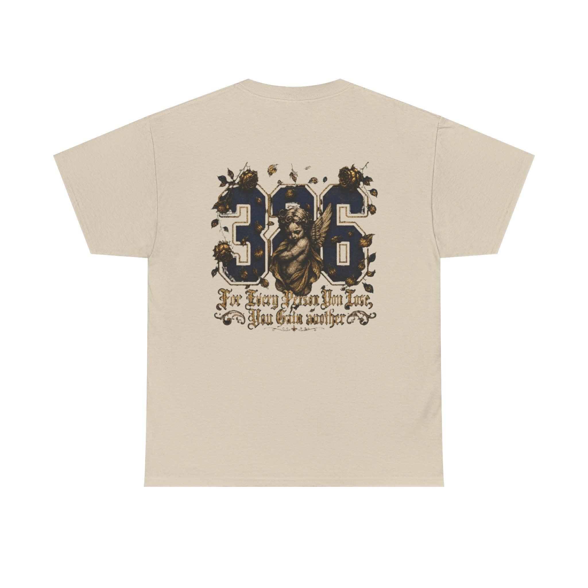 'Golden State 326' Angel Graphic Tee with Vintage Cherub & Script