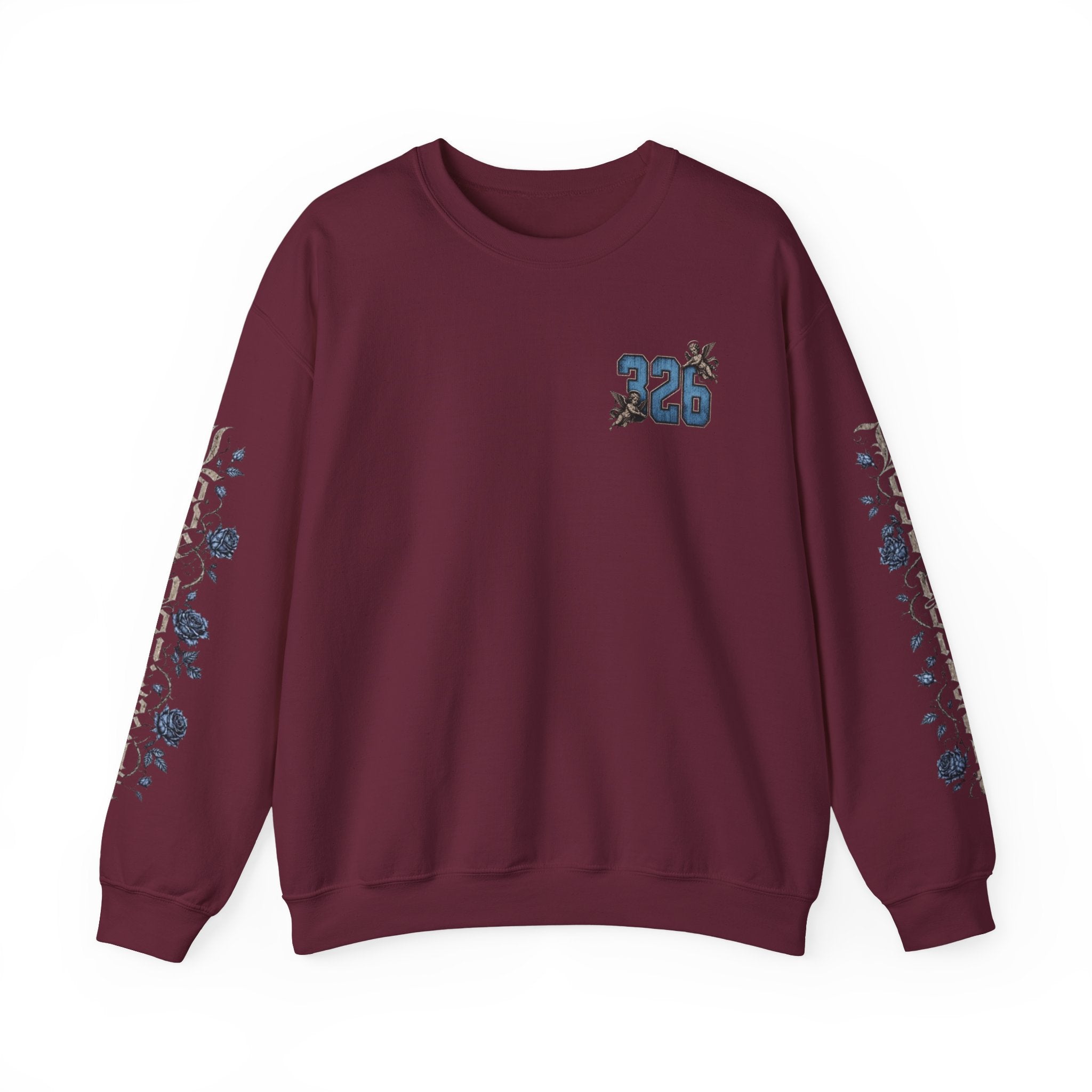 'Sky LongSleeve 326' Cherub Floral Graphic "For Every Person You Lose, You Gain Another"