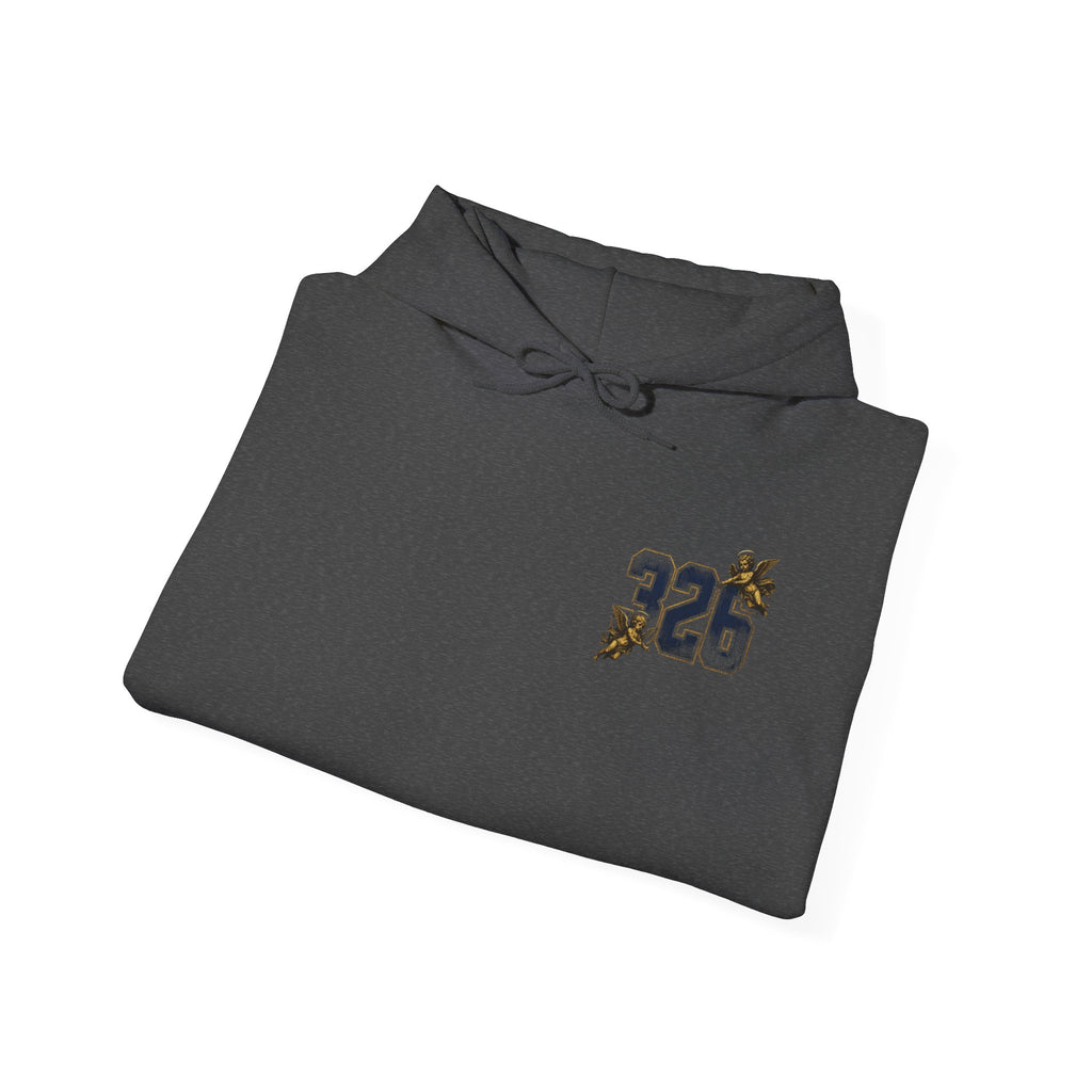'Golden State Hoodie 326 'Scripture  with Floral Sleeve Art