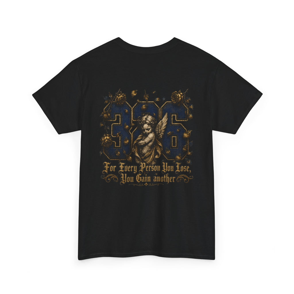 'Golden State 326' Angel Graphic Tee with Vintage Cherub & Script