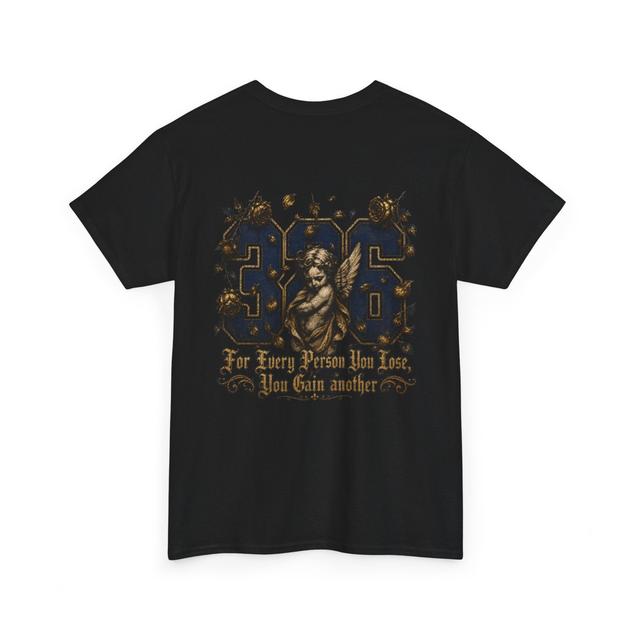'Golden State 326' Angel Graphic Tee with Vintage Cherub & Script