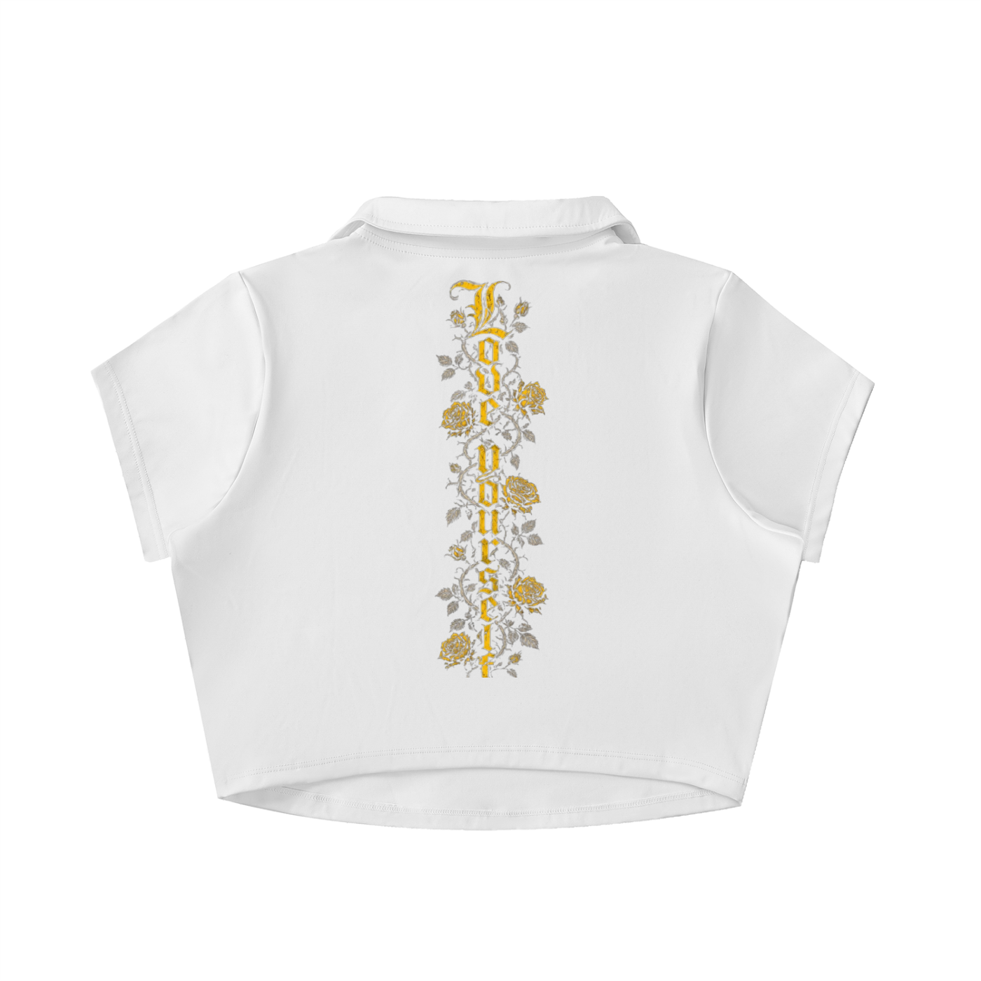 "Bumble 326' V-Neck Lapel Crop Top