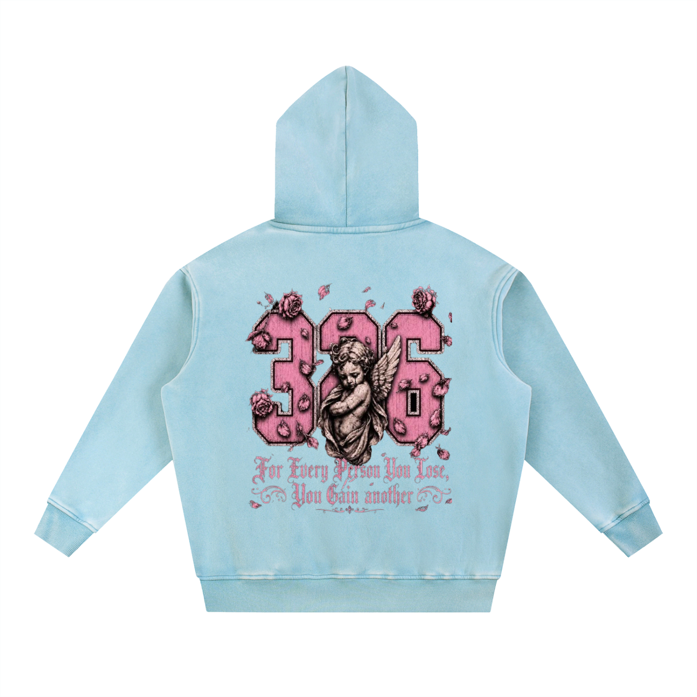 'Pretty In Pink' Snow Wash Fleece Oversize Hoodie