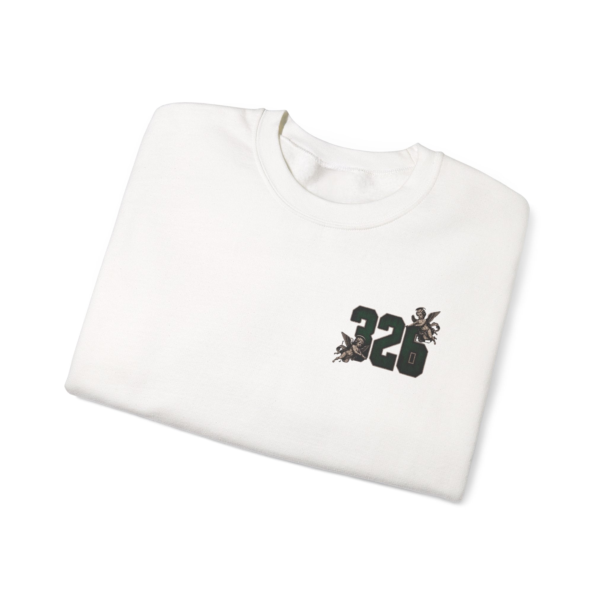 'Emberald 326' Vintage Angel Graphic with Rose Sleeve Art