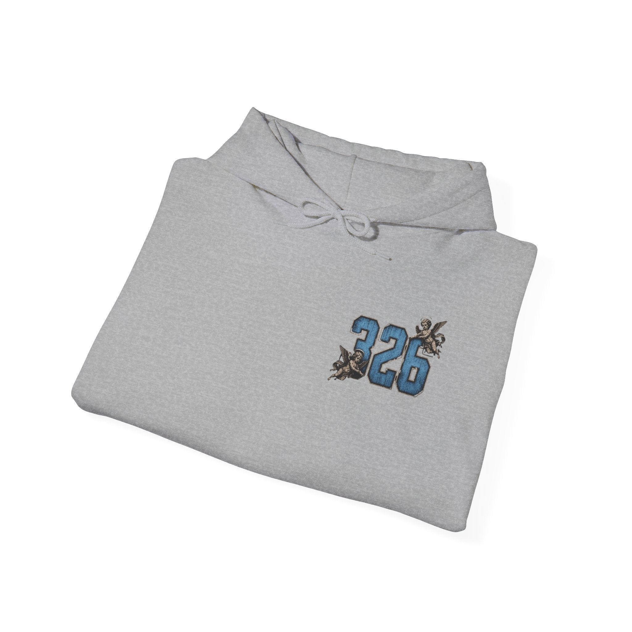 'Sky Hoodie 326' Angel Wings Floral Sleeve Graphic Hoodie