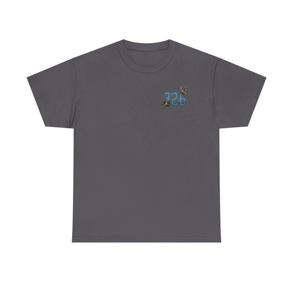 'Sky 326' Angel Graphic Tee with Quote ('For Every Person You Lose...')