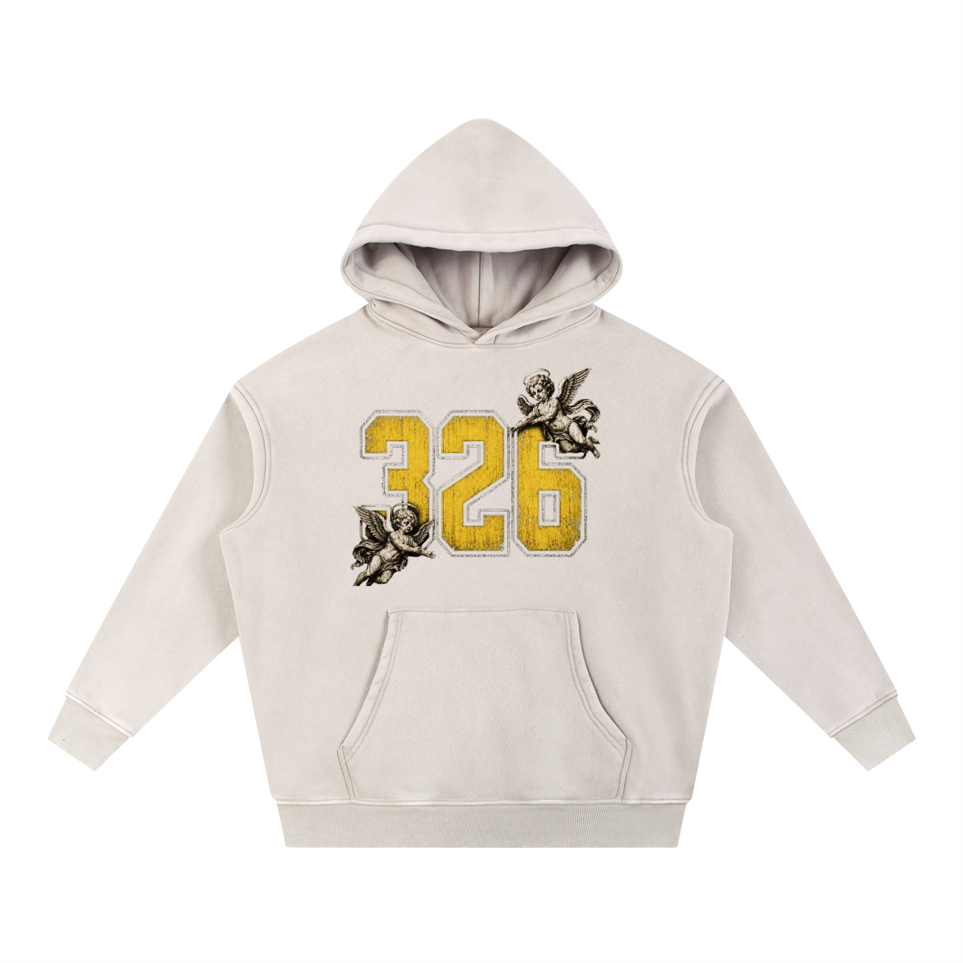 'Bumble 326' Snow Wash Fleece Oversize Hoodie
