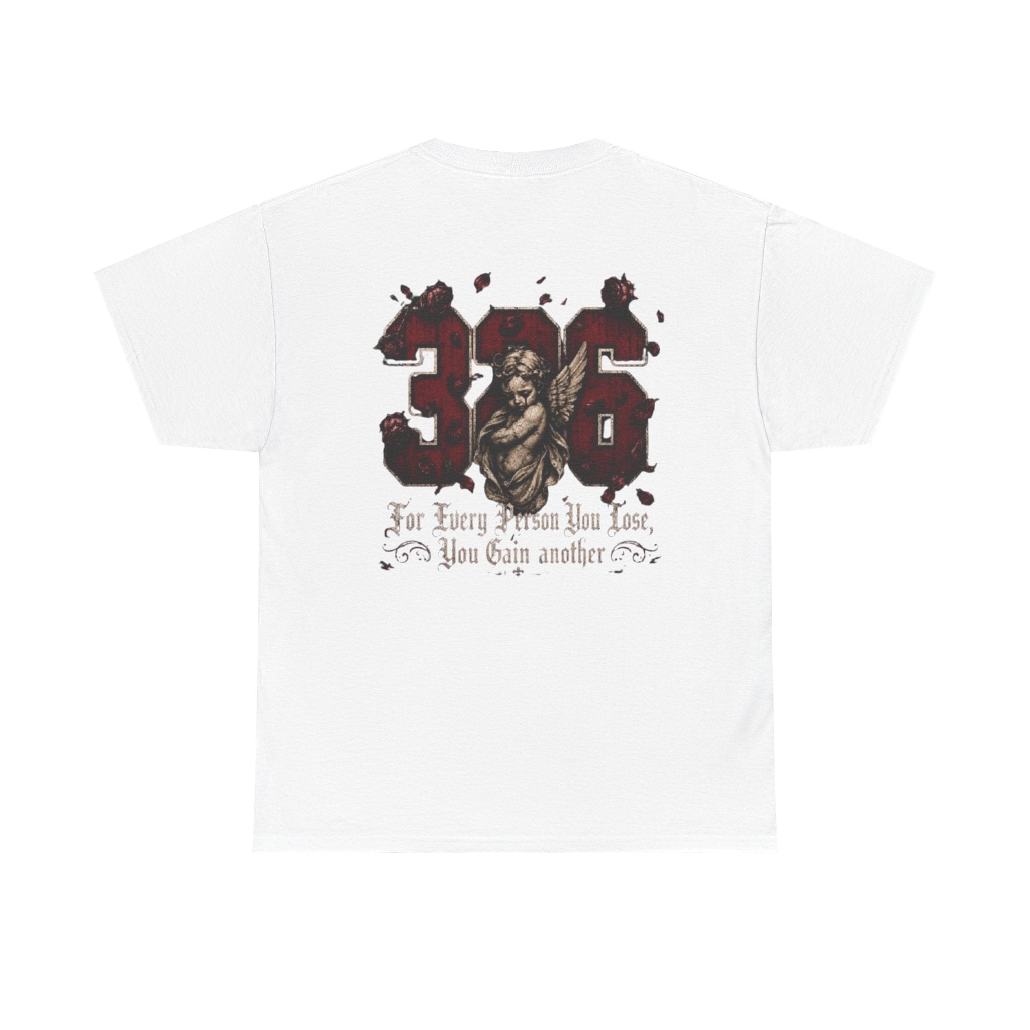 'creamson & Bone' 326 Angel Graphic Tee — 'For Every Person You Lose, You Gain Another' Vintage Streetwear
