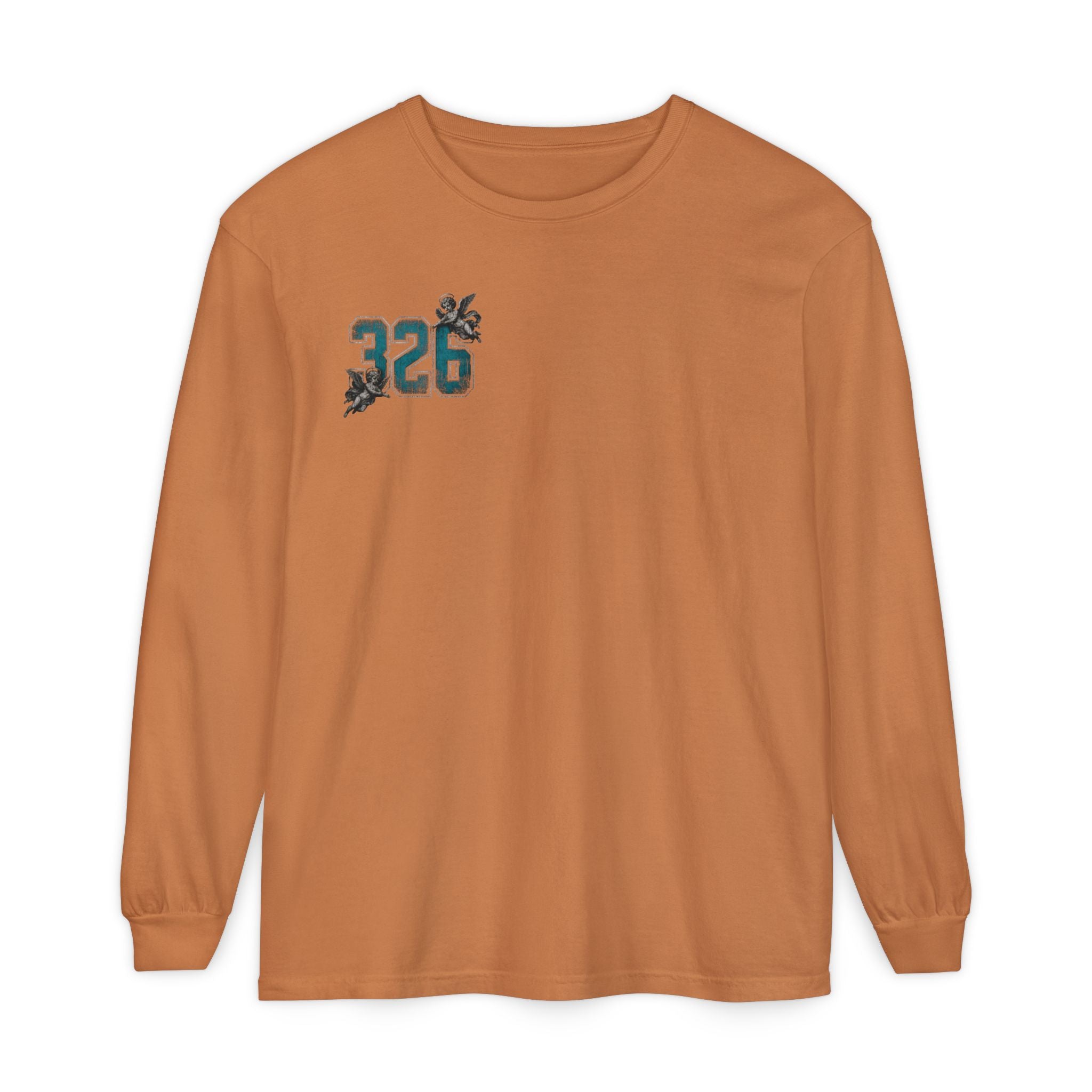 'Blue ivy 326' Angel Graphic Long Sleeve Tee — "The Least Regrets You Live, The Less Another Dies"
