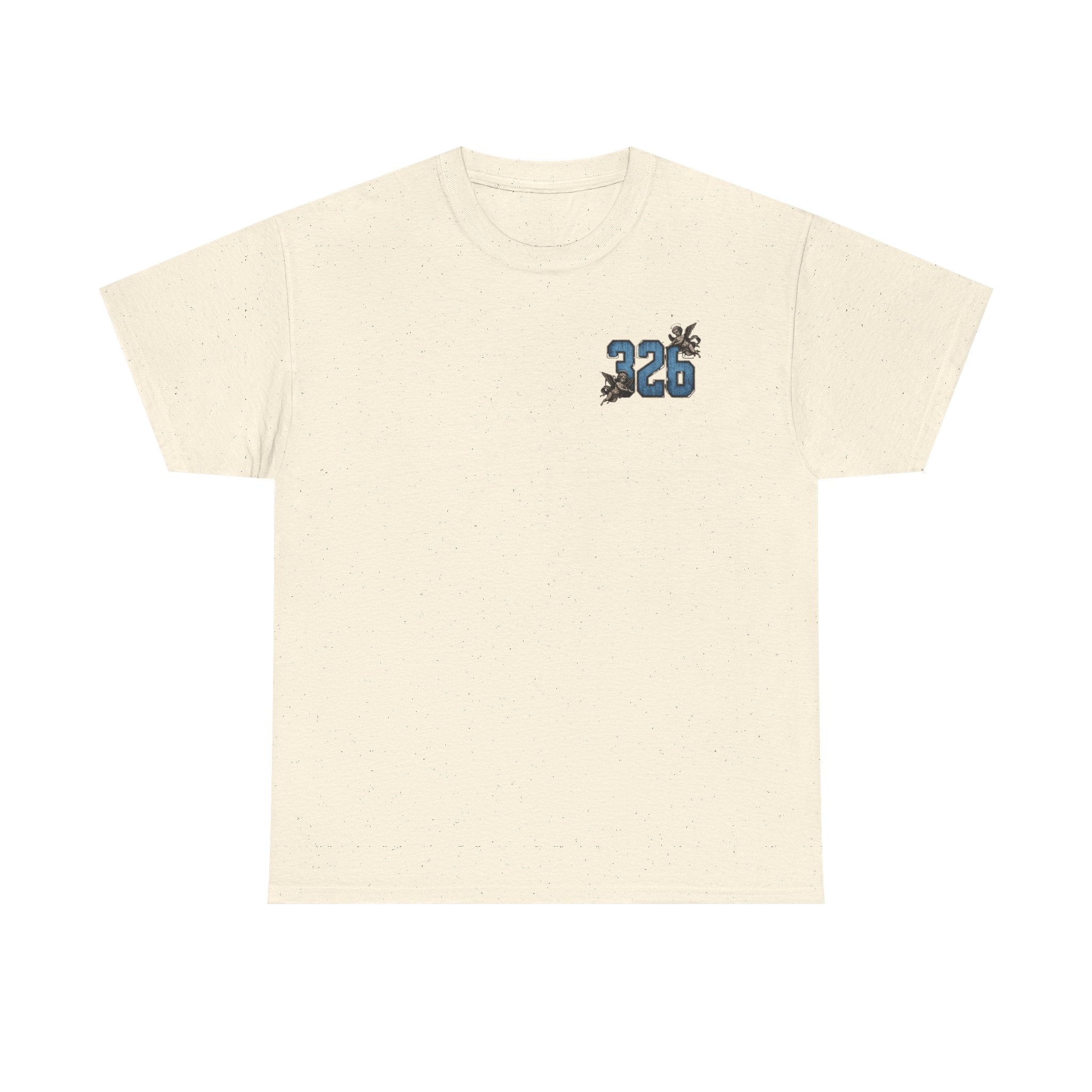 'Sky 326' Angel Graphic Tee with Quote ('For Every Person You Lose...')