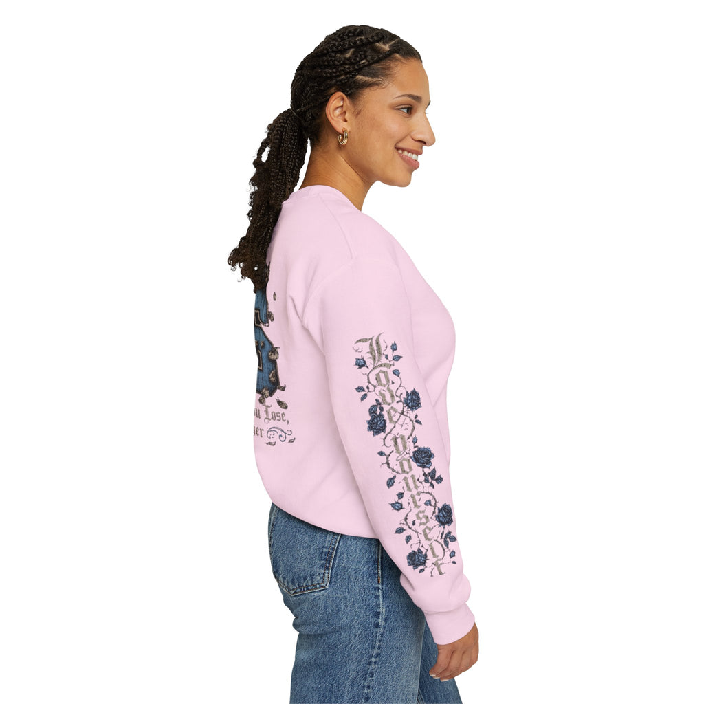 'Sky LongSleeve 326' Cherub Floral Graphic "For Every Person You Lose, You Gain Another"