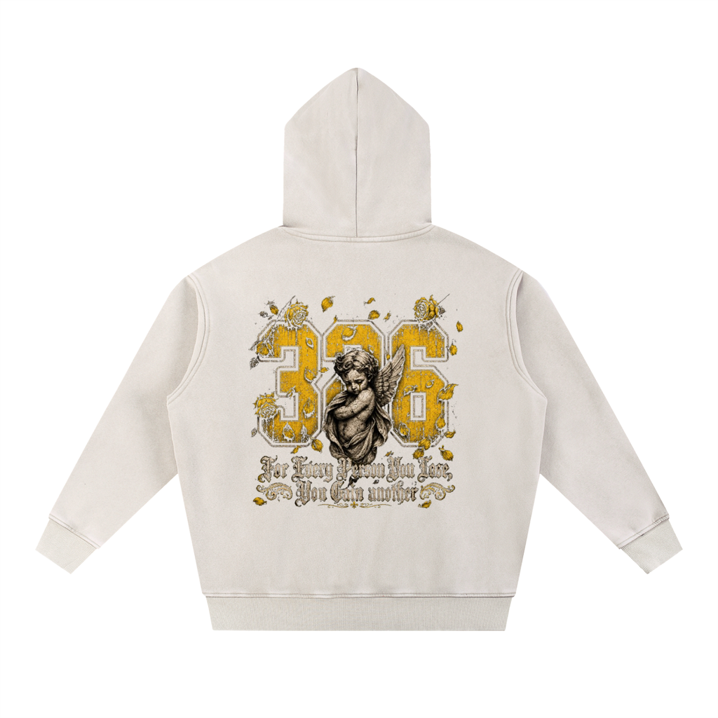 'Bumble 326' Snow Wash Fleece Oversize Hoodie