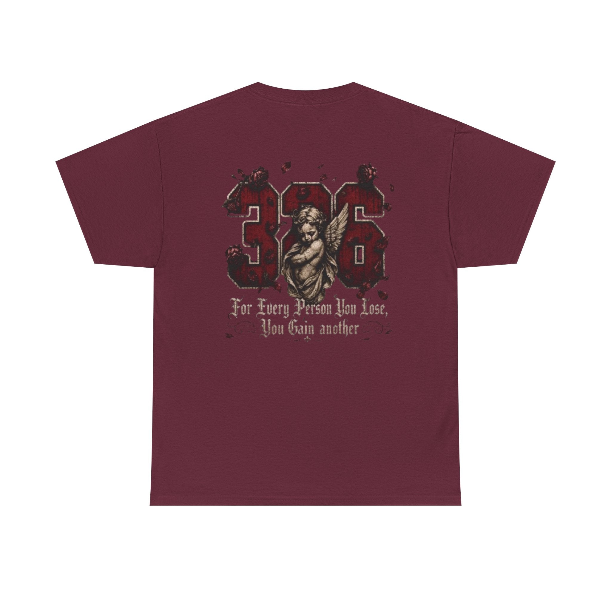 'creamson & Bone' 326 Angel Graphic Tee — 'For Every Person You Lose, You Gain Another' Vintage Streetwear