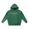 'Pretty In Pink' Snow Wash Fleece Oversize Hoodie