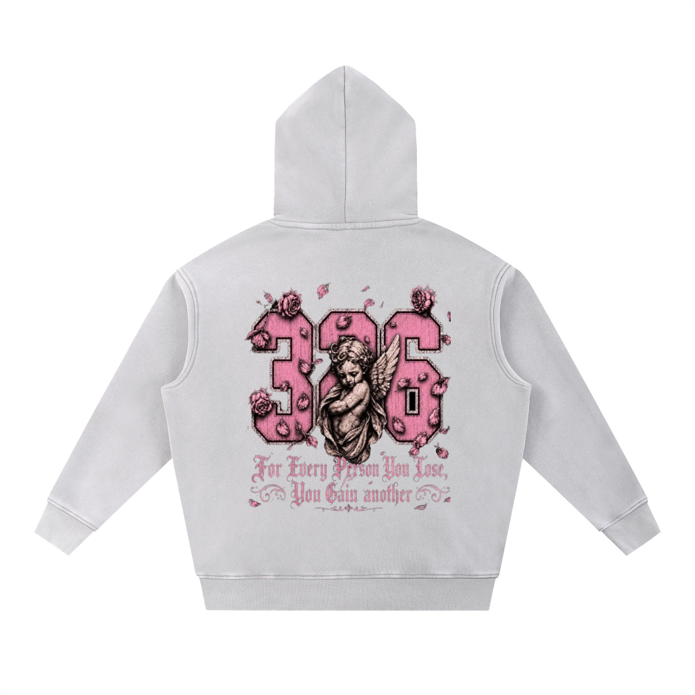 'Pretty In Pink' Snow Wash Fleece Oversize Hoodie