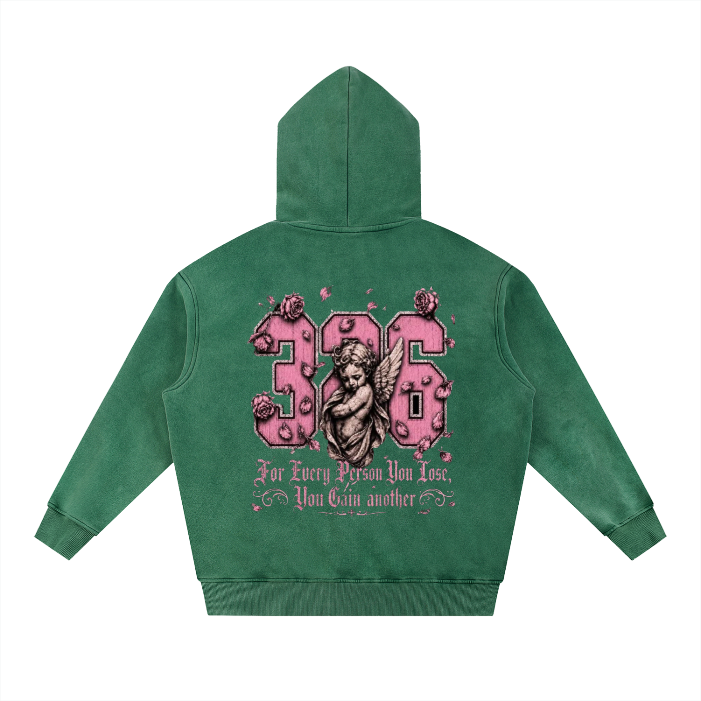 'Pretty In Pink' Snow Wash Fleece Oversize Hoodie