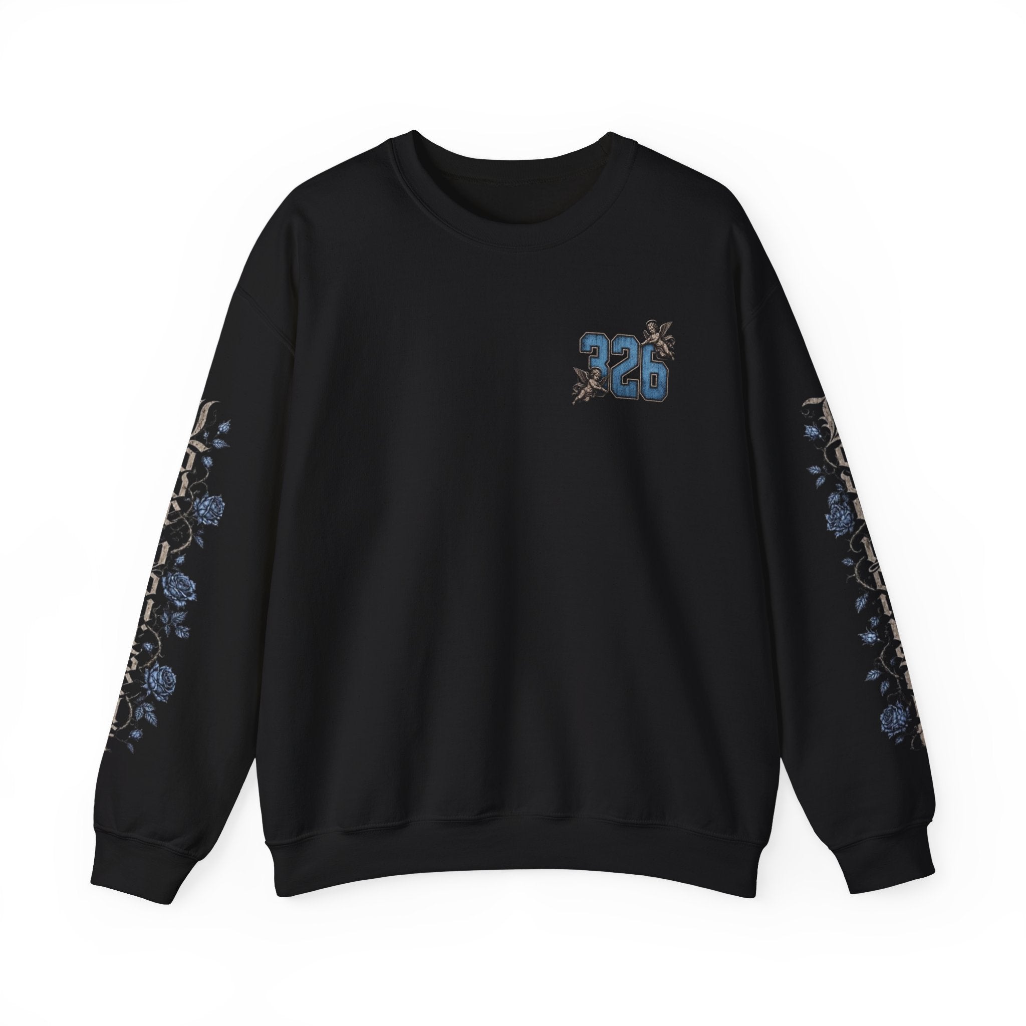 'Sky LongSleeve 326' Cherub Floral Graphic "For Every Person You Lose, You Gain Another"