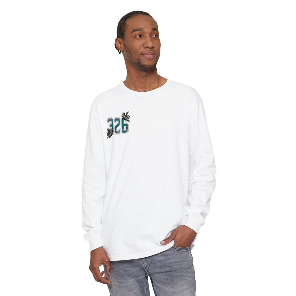 'Blue ivy 326' Angel Graphic Long Sleeve Tee — "The Least Regrets You Live, The Less Another Dies"