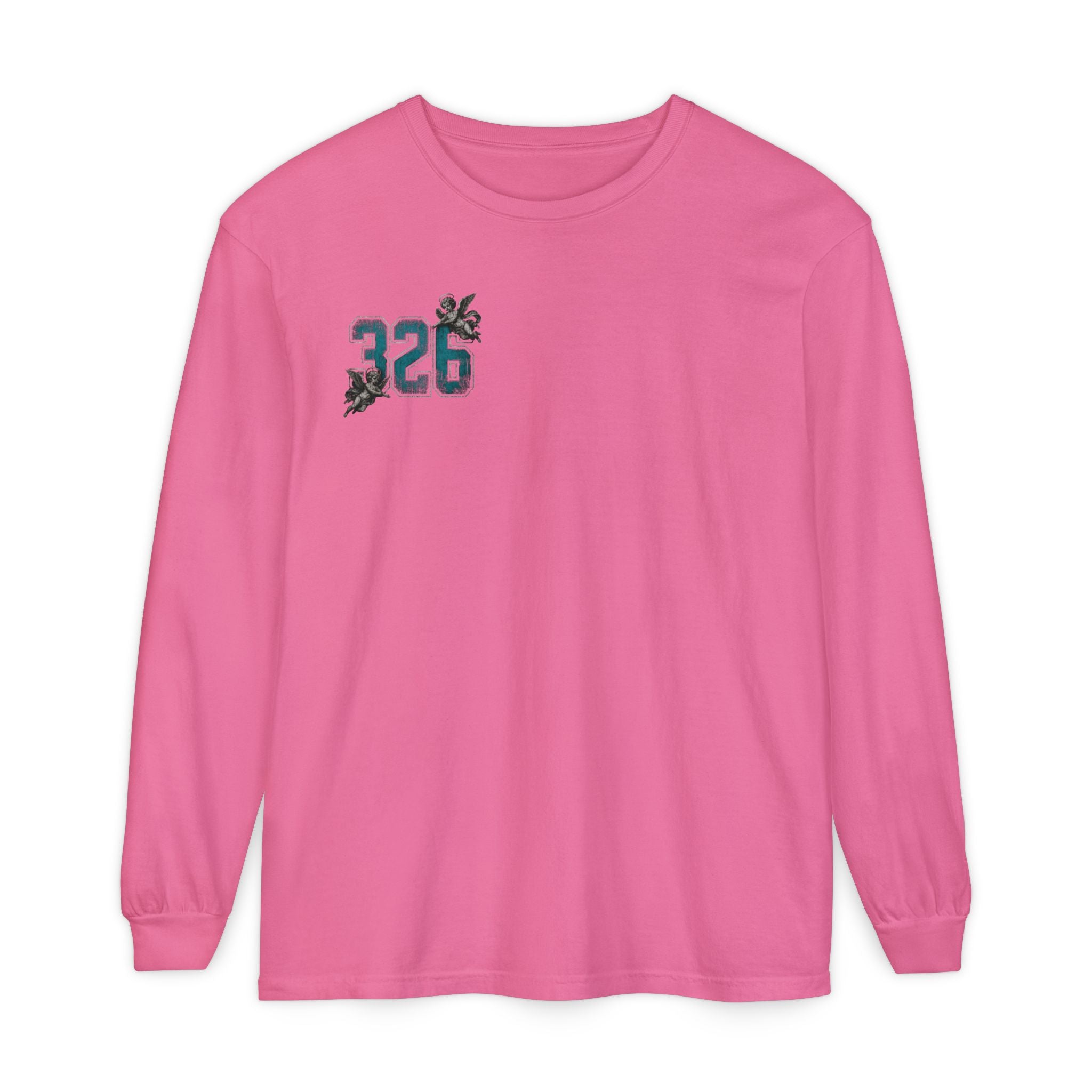 'Blue ivy 326' Angel Graphic Long Sleeve Tee — "The Least Regrets You Live, The Less Another Dies"